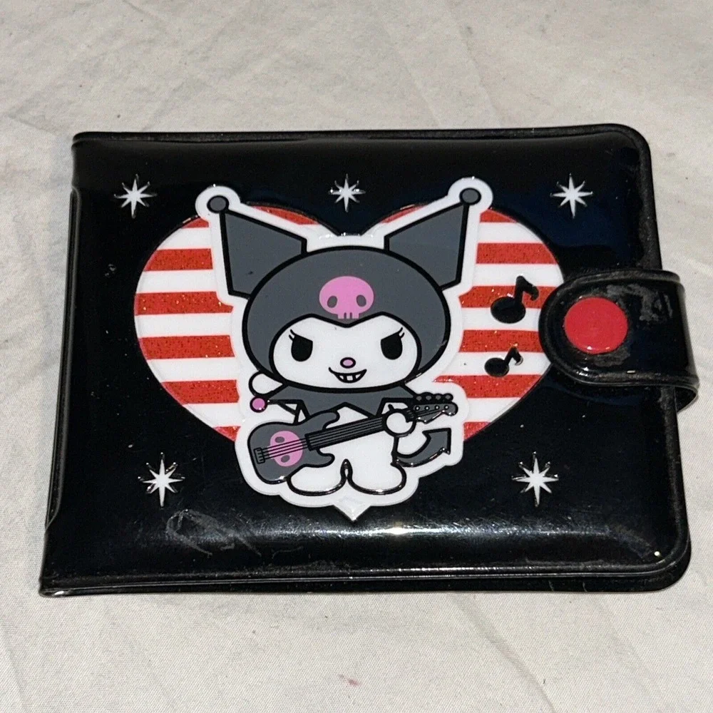Sanrio Women's Kuromi 2008 Black and Red Wallet‎ Hello Kitty Photos D4